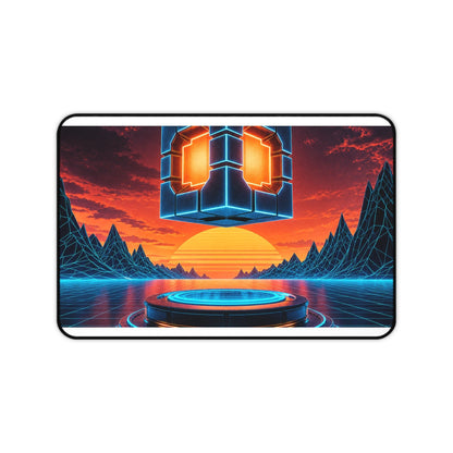 Retro Power-Up Floating - Gaming Culture Gaming Desk Mat - Moikas