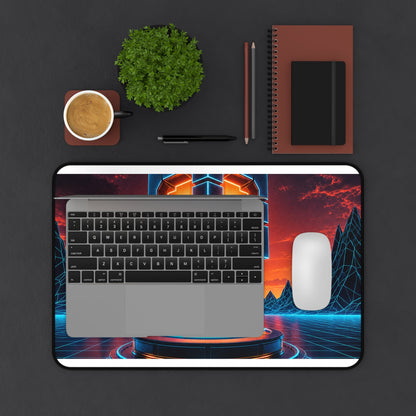 Retro Power-Up Floating - Gaming Culture Gaming Desk Mat - Moikas