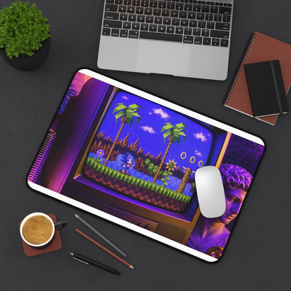Retro Tv Playing Classic Game - Gaming Culture Gaming Desk Mat - Moikas