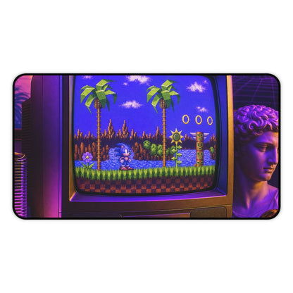 Retro Tv Playing Classic Game - Gaming Culture Gaming Desk Mat - Moikas
