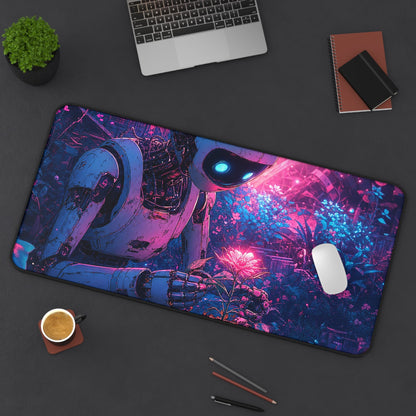 Robot In Junkyard Garden - Anime Manga Gaming Desk Mat - Moikas