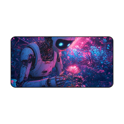 Robot In Junkyard Garden - Anime Manga Gaming Desk Mat - Moikas