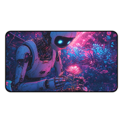 Robot In Junkyard Garden - Anime Manga Gaming Desk Mat - Moikas