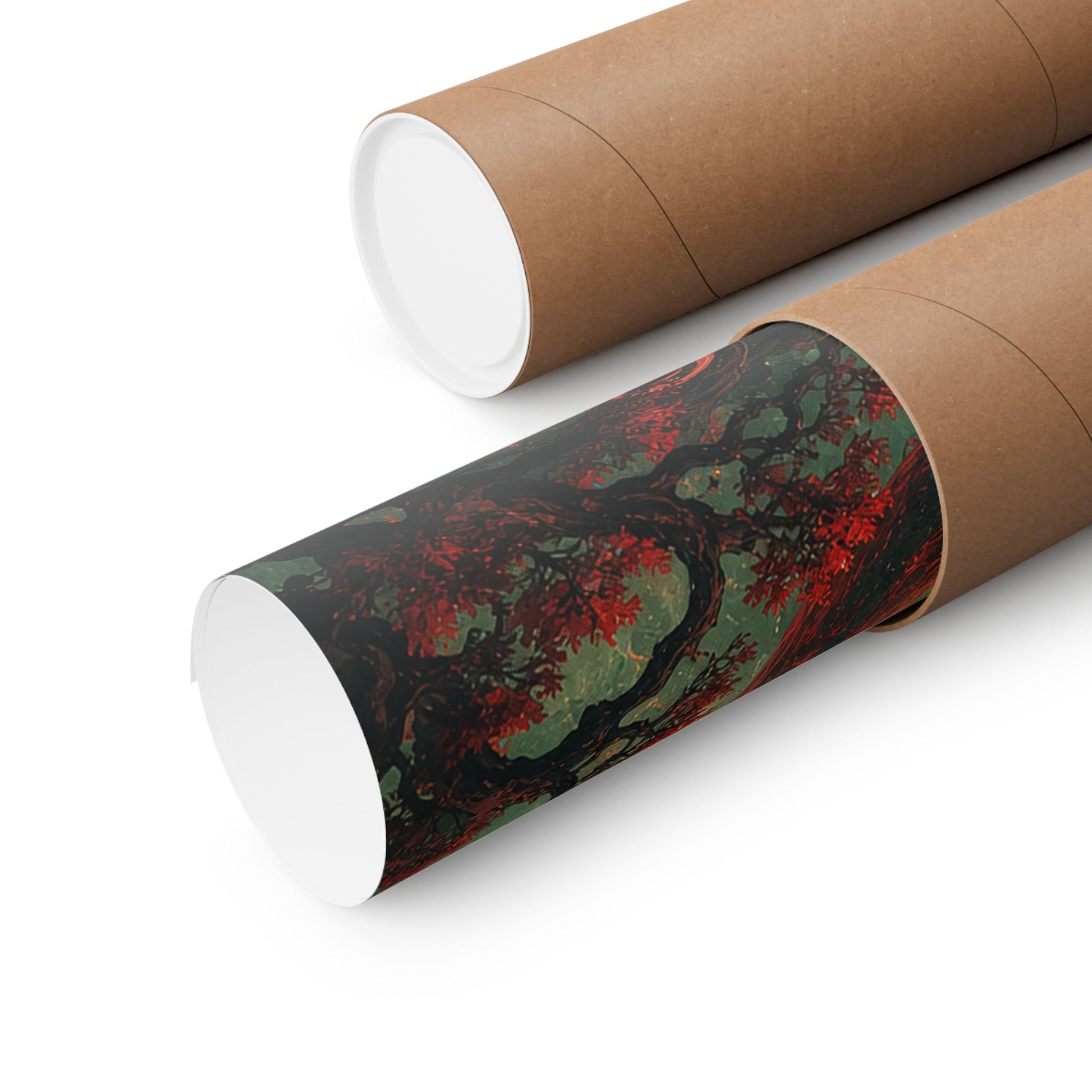Salamander Spirit In Flame - Japanese Mythology Art Print (Matte Poster) - Moikas