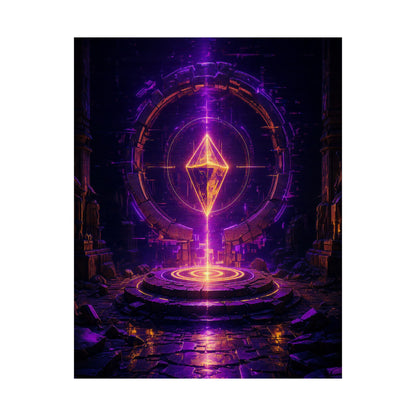 Save Point Glowing In Darkness - Gaming Culture Art Print (Matte Poster) - Moikas