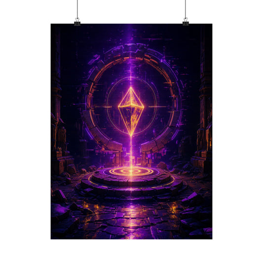 Save Point Glowing In Darkness - Gaming Culture Art Print (Matte Poster) - Moikas