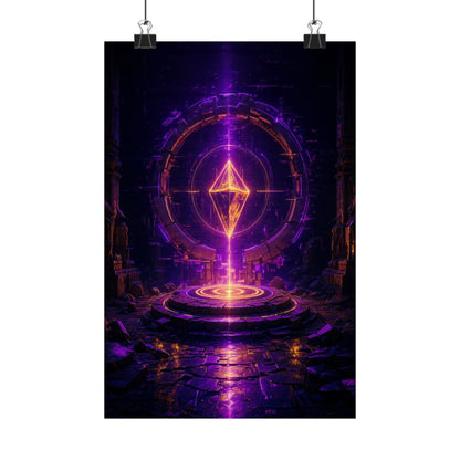 Save Point Glowing In Darkness - Gaming Culture Art Print (Matte Poster) - Moikas