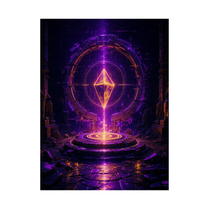 Save Point Glowing In Darkness - Gaming Culture Art Print (Matte Poster) - Moikas