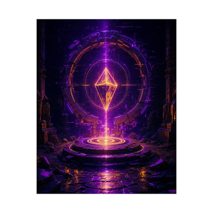 Save Point Glowing In Darkness - Gaming Culture Art Print (Matte Poster) - Moikas