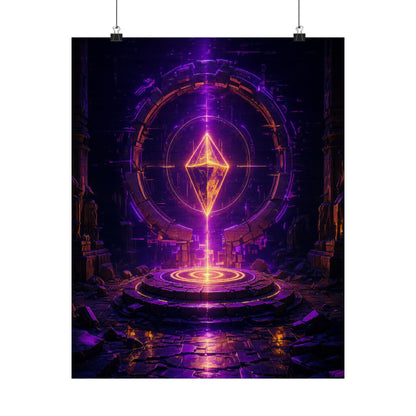 Save Point Glowing In Darkness - Gaming Culture Art Print (Matte Poster) - Moikas