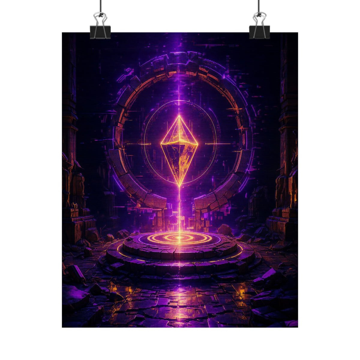 Save Point Glowing In Darkness - Gaming Culture Art Print (Matte Poster) - Moikas