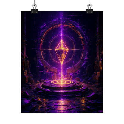 Save Point Glowing In Darkness - Gaming Culture Art Print (Matte Poster) - Moikas