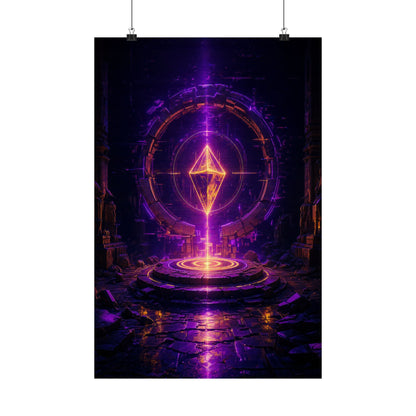 Save Point Glowing In Darkness - Gaming Culture Art Print (Matte Poster) - Moikas