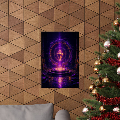 Save Point Glowing In Darkness - Gaming Culture Art Print (Matte Poster) - Moikas