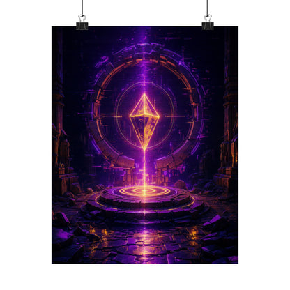 Save Point Glowing In Darkness - Gaming Culture Art Print (Matte Poster) - Moikas