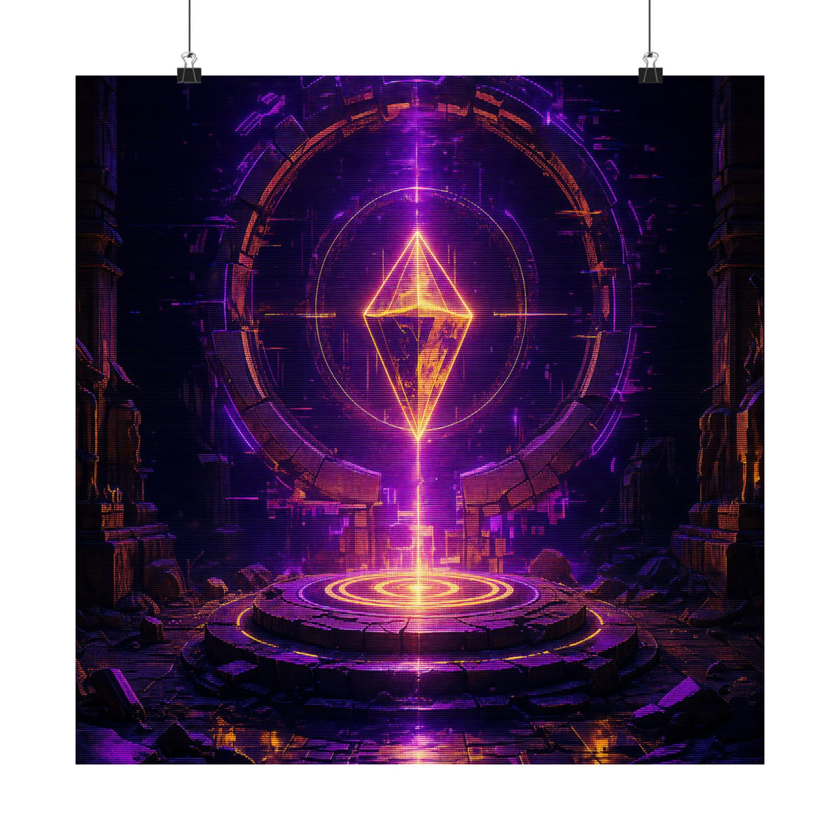 Save Point Glowing In Darkness - Gaming Culture Art Print (Matte Poster) - Moikas