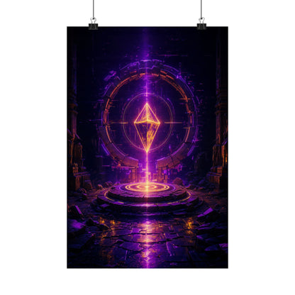 Save Point Glowing In Darkness - Gaming Culture Art Print (Matte Poster) - Moikas