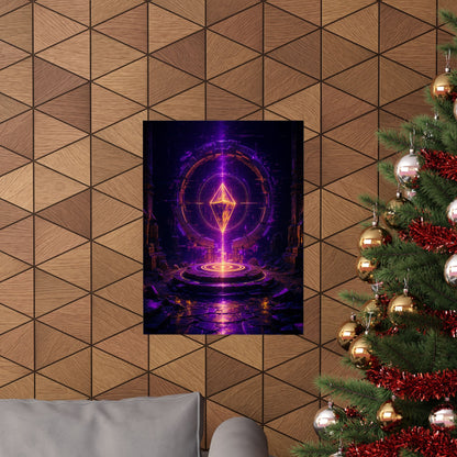 Save Point Glowing In Darkness - Gaming Culture Art Print (Matte Poster) - Moikas