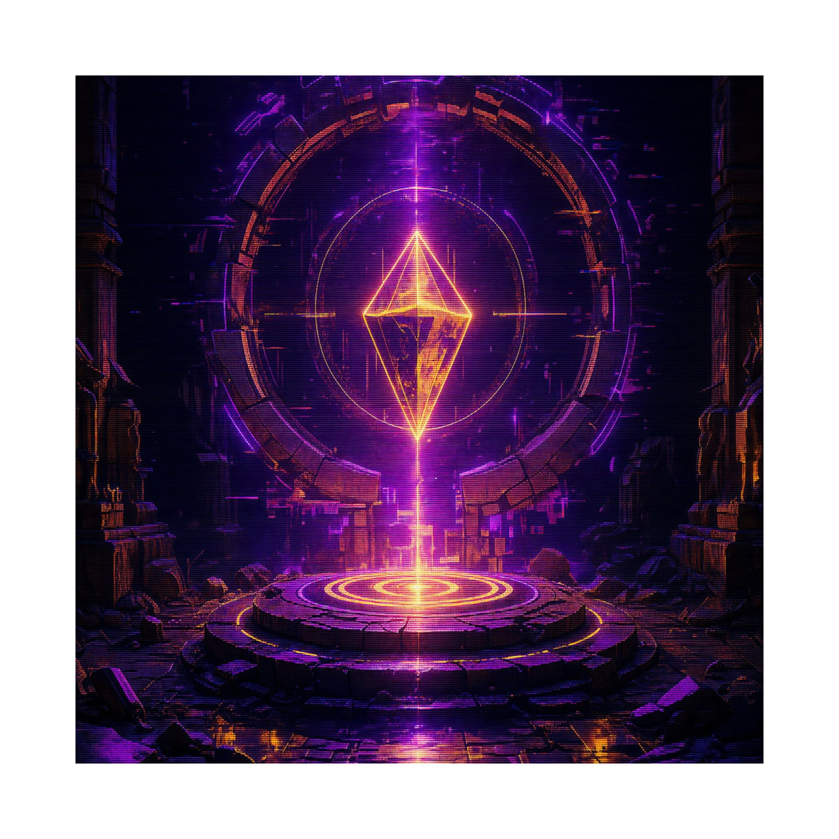 Save Point Glowing In Darkness - Gaming Culture Art Print (Matte Poster) - Moikas
