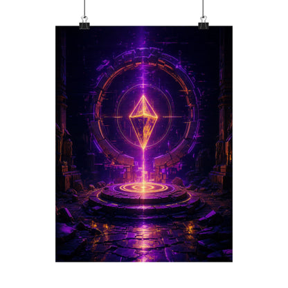 Save Point Glowing In Darkness - Gaming Culture Art Print (Matte Poster) - Moikas