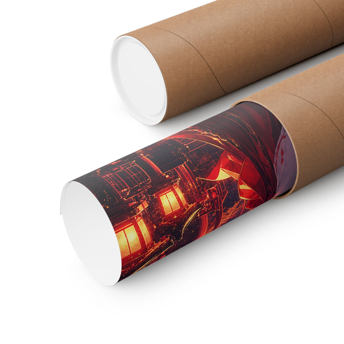 Shrine Maiden At Torii Gate - Anime Manga Art Print (Matte Poster) - Moikas