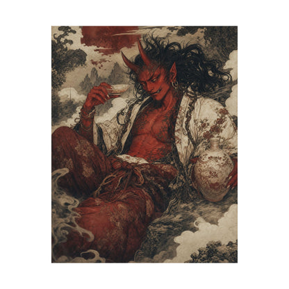 Shuten Doji Sake Demon - Japanese Mythology Art Print (Matte Poster) - Moikas