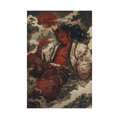 Shuten Doji Sake Demon - Japanese Mythology Art Print (Matte Poster) - Moikas