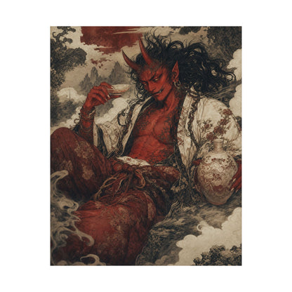 Shuten Doji Sake Demon - Japanese Mythology Art Print (Matte Poster) - Moikas