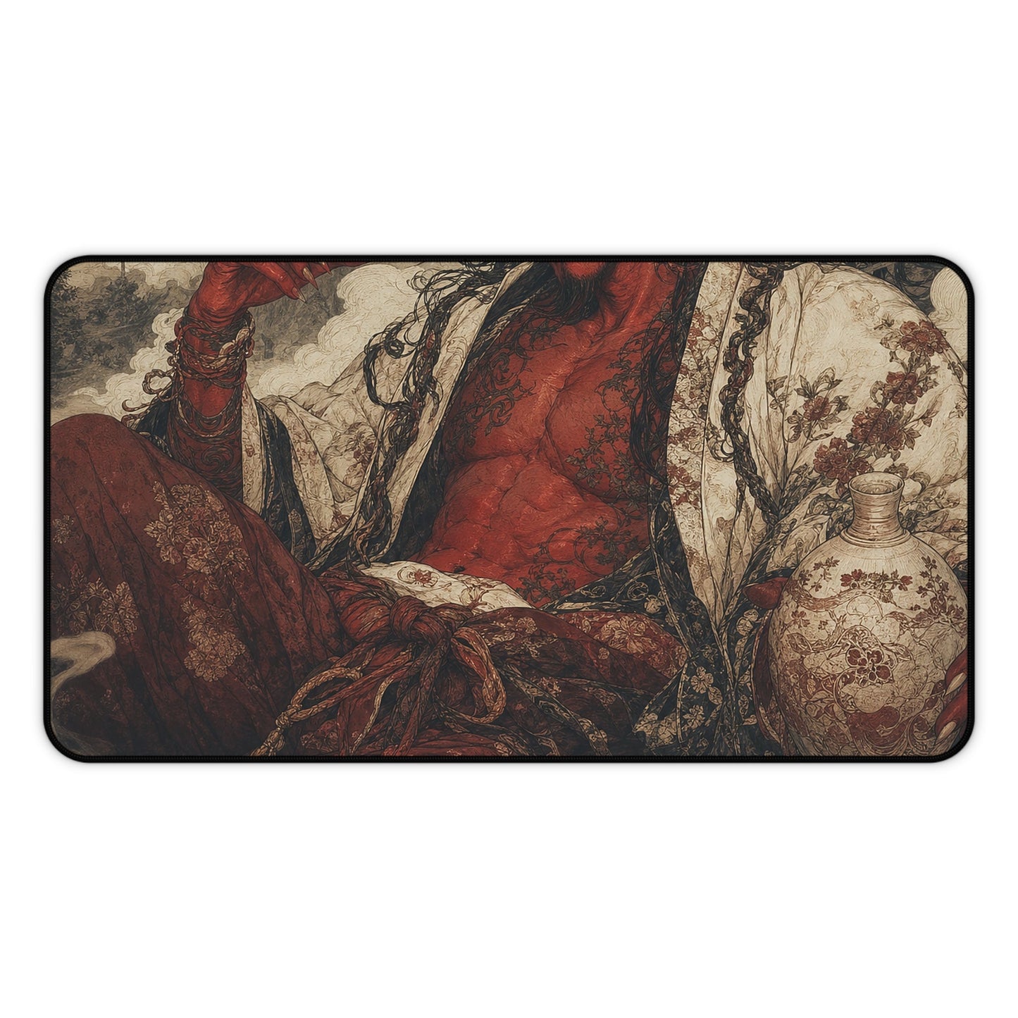 Shuten Doji Sake Demon - Japanese Mythology Gaming Desk Mat - Moikas