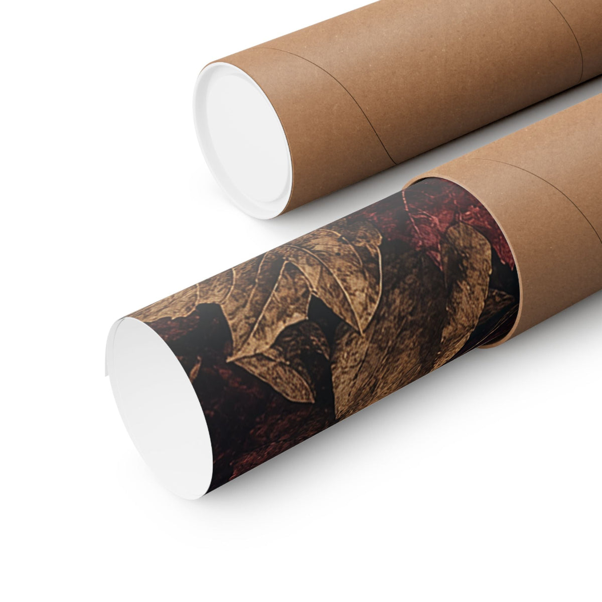 Skull Surrounded By Autumn Leaves - Dark Academia Art Print (Matte Poster) - Moikas