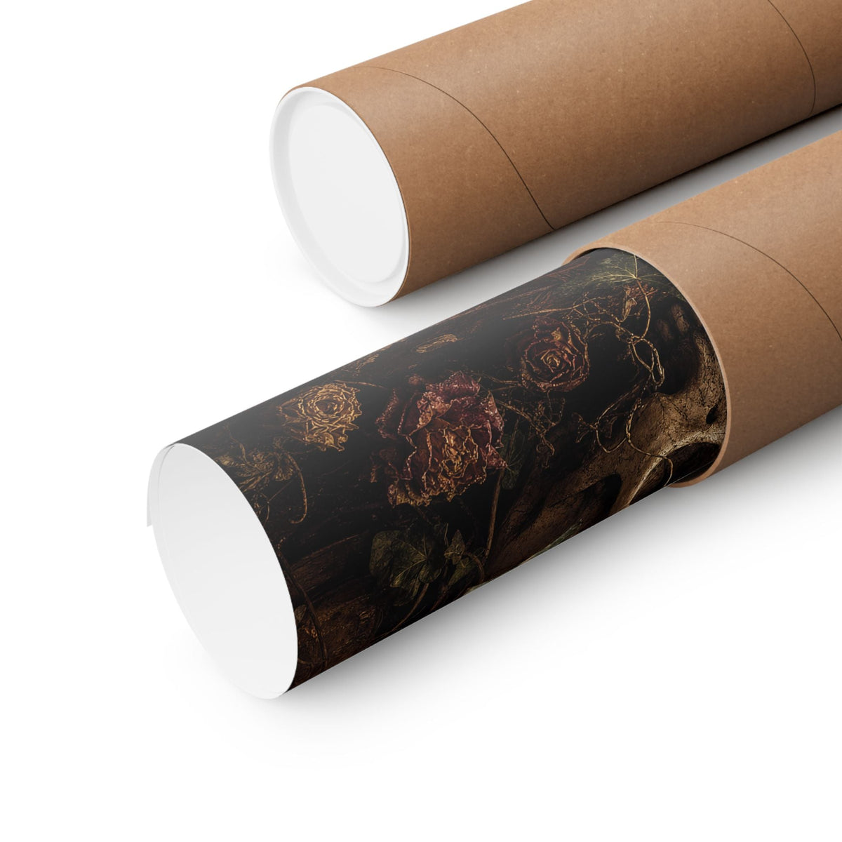 Skull With Crown Of Ivy - Dark Academia Art Print (Matte Poster) - Moikas