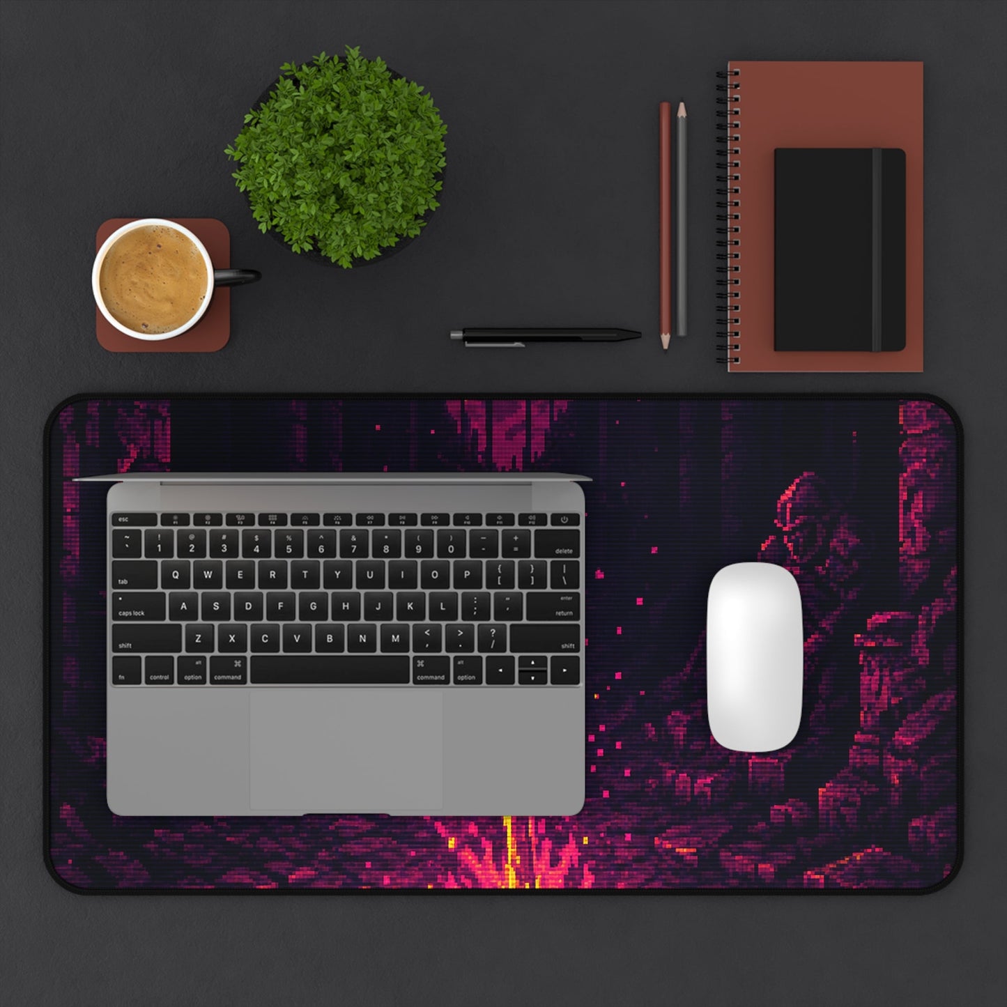 Soulsborne Bonfire In Dark Room - Gaming Culture Gaming Desk Mat - Moikas