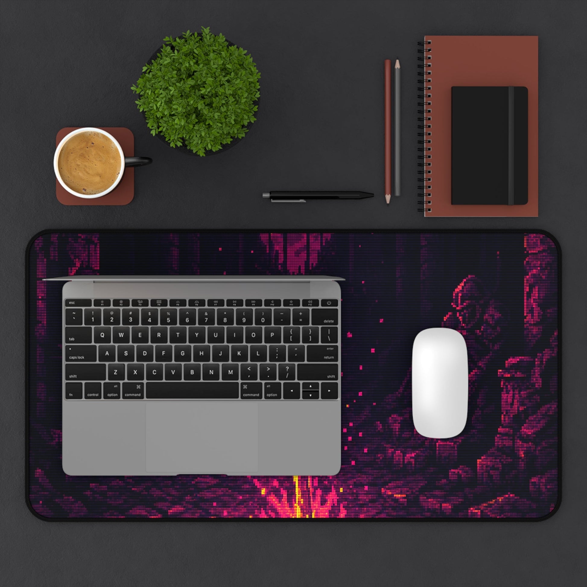 Soulsborne Bonfire In Dark Room - Gaming Culture Gaming Desk Mat - Moikas