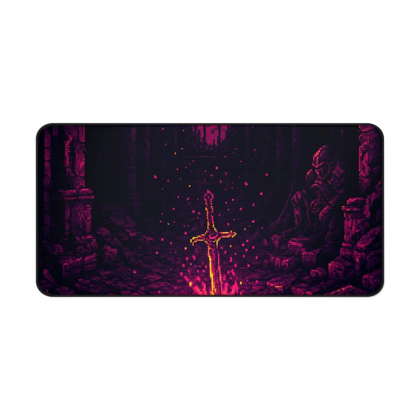 Soulsborne Bonfire In Dark Room - Gaming Culture Gaming Desk Mat - Moikas