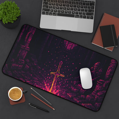 Soulsborne Bonfire In Dark Room - Gaming Culture Gaming Desk Mat - Moikas
