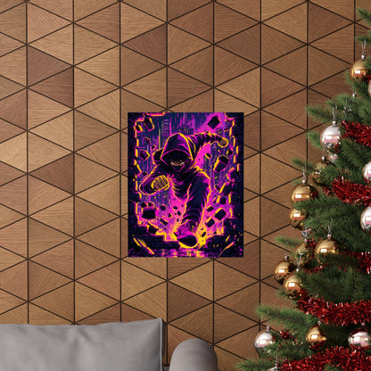 Speedrunner Breaking Through Wall - Gaming Culture Art Print (Matte Poster) - Moikas