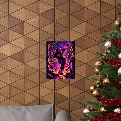 Speedrunner Breaking Through Wall - Gaming Culture Art Print (Matte Poster) - Moikas