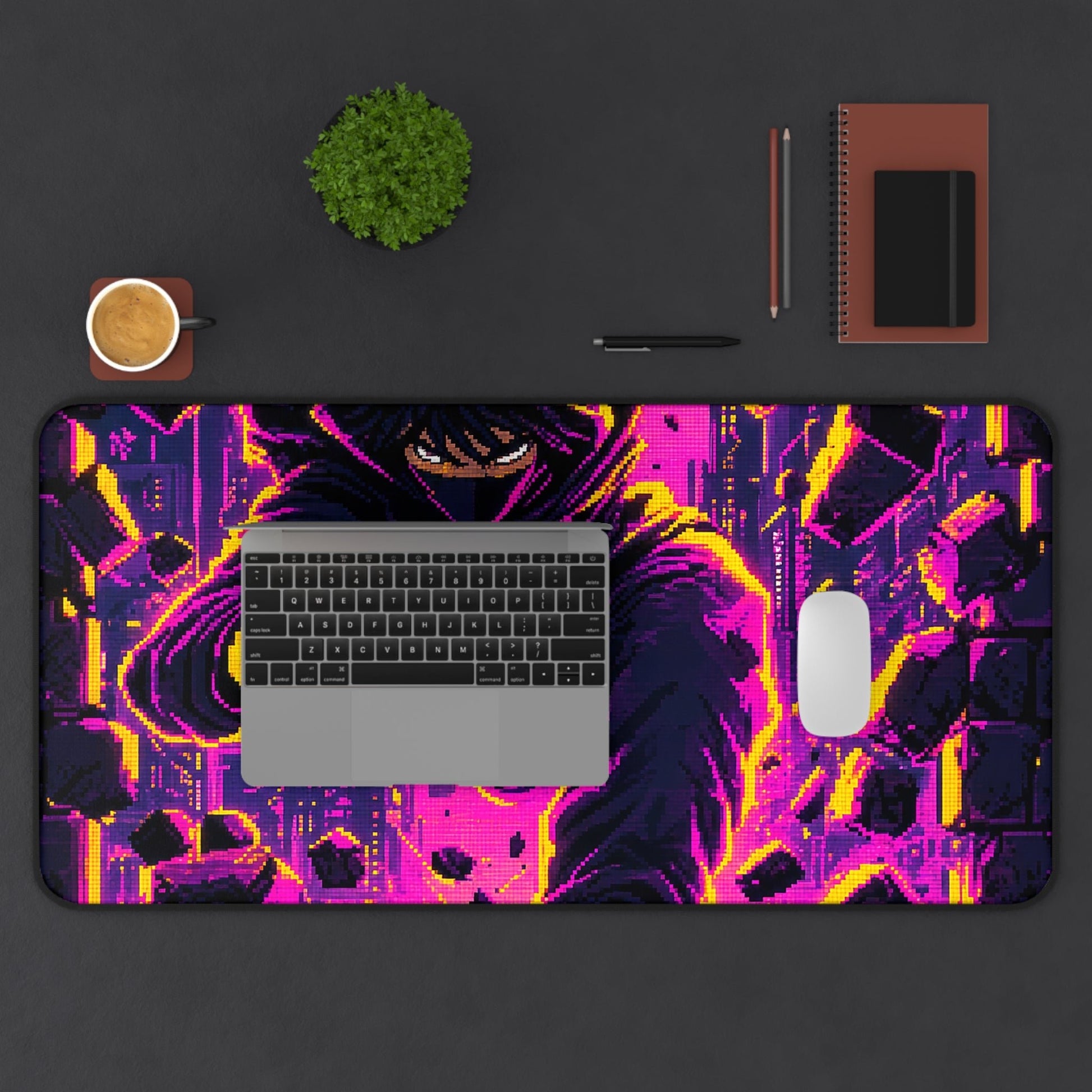 Speedrunner Breaking Through Wall - Gaming Culture Gaming Desk Mat - Moikas