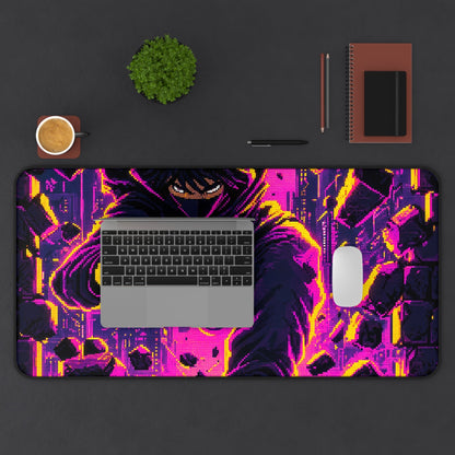 Speedrunner Breaking Through Wall - Gaming Culture Gaming Desk Mat - Moikas