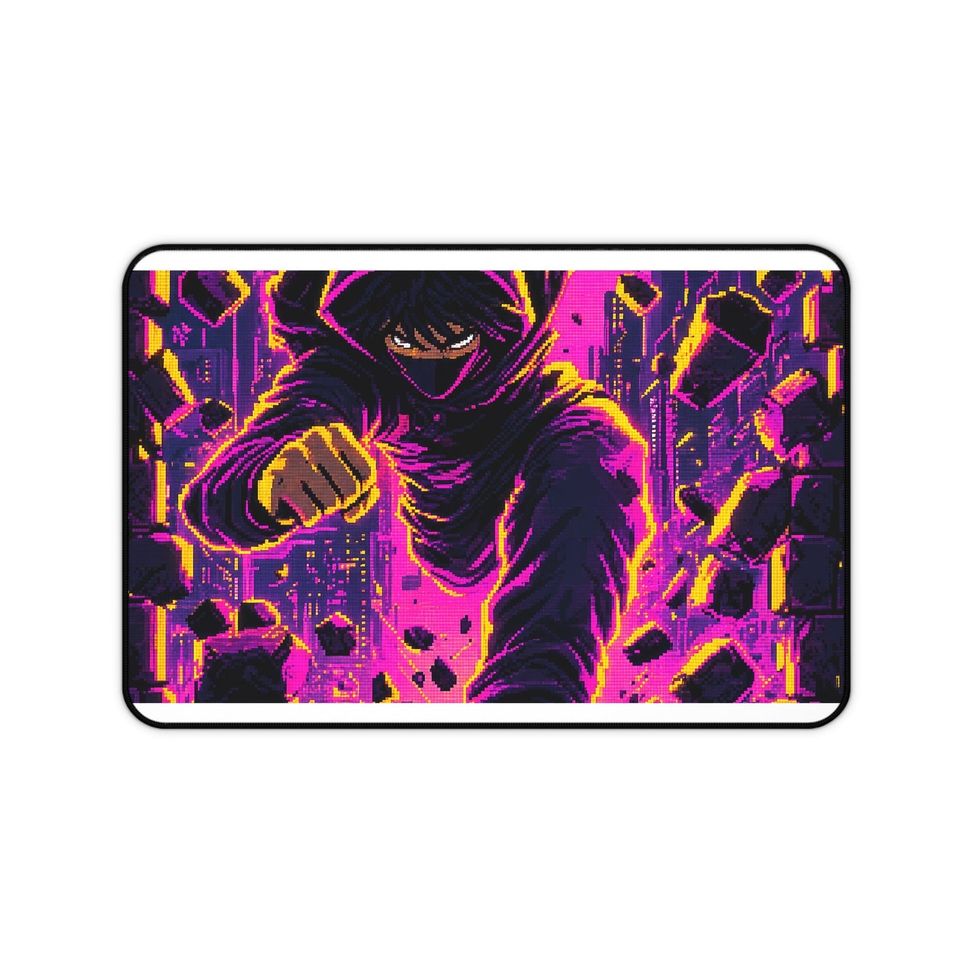 Speedrunner Breaking Through Wall - Gaming Culture Gaming Desk Mat - Moikas