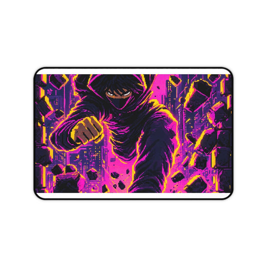 Speedrunner Breaking Through Wall - Gaming Culture Gaming Desk Mat - Moikas