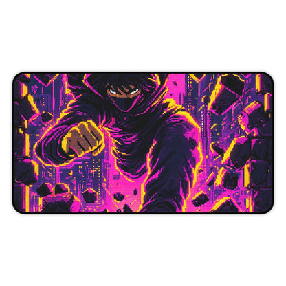 Speedrunner Breaking Through Wall - Gaming Culture Gaming Desk Mat - Moikas