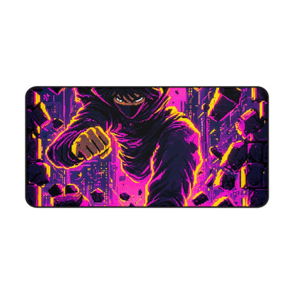 Speedrunner Breaking Through Wall - Gaming Culture Gaming Desk Mat - Moikas