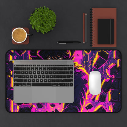 Speedrunner Breaking Through Wall - Gaming Culture Gaming Desk Mat - Moikas
