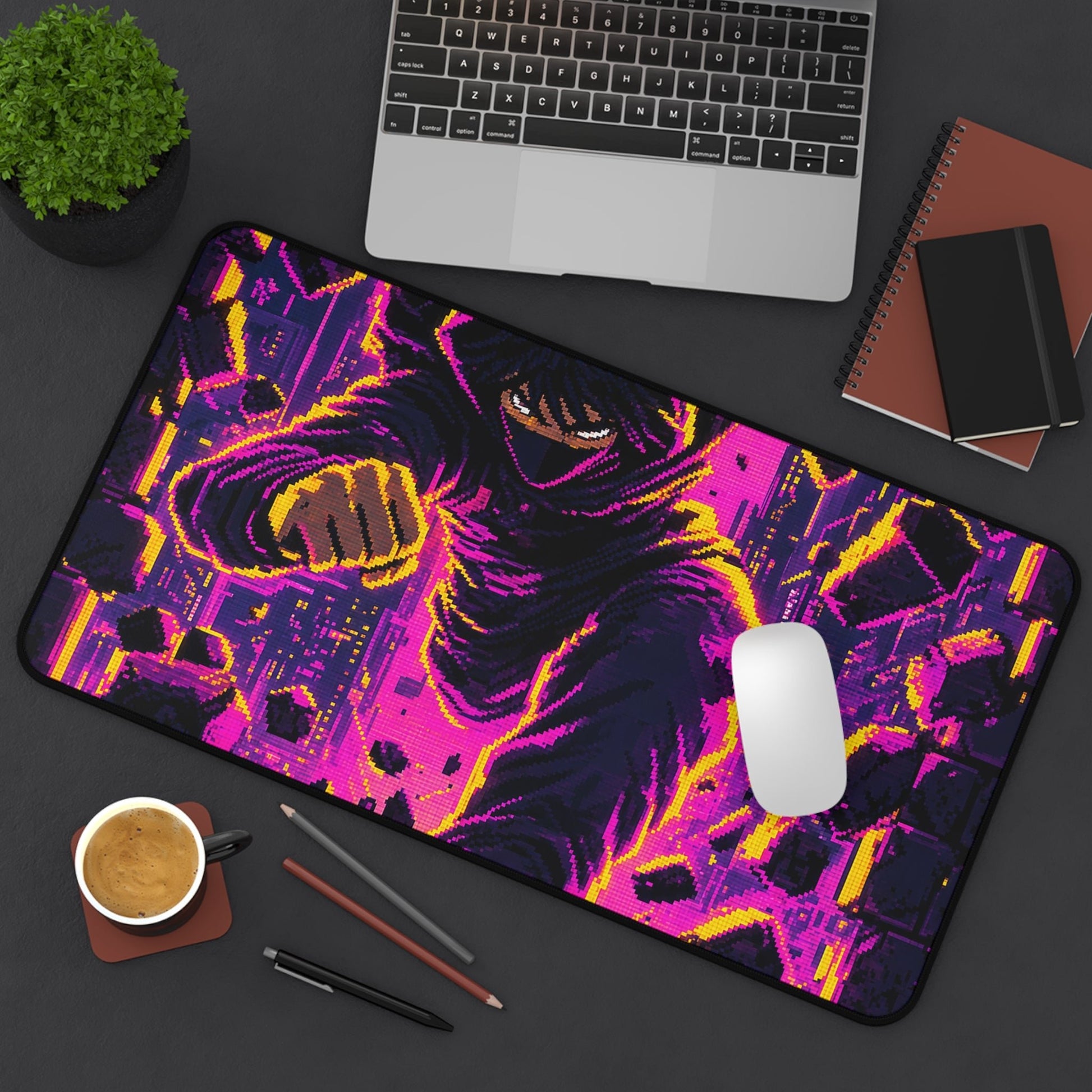Speedrunner Breaking Through Wall - Gaming Culture Gaming Desk Mat - Moikas