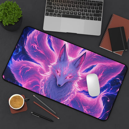 Spirit Fox With Nine Tails - Anime Manga Gaming Desk Mat - Moikas