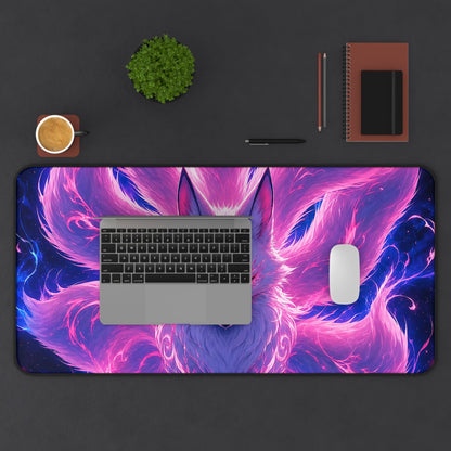 Spirit Fox With Nine Tails - Anime Manga Gaming Desk Mat - Moikas