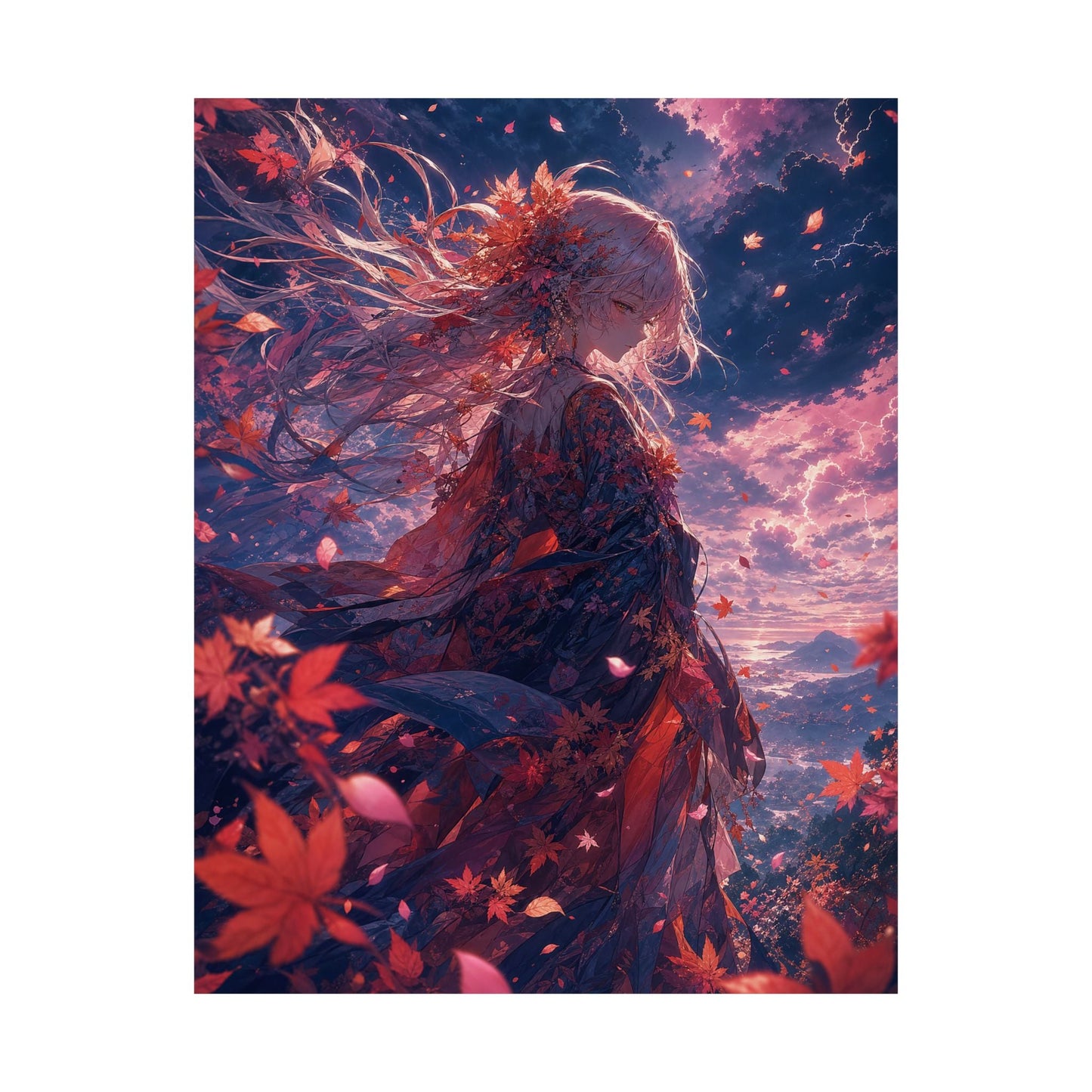 Spirit Of Autumn Leaves - Anime Manga Art Print (Matte Poster) - Moikas