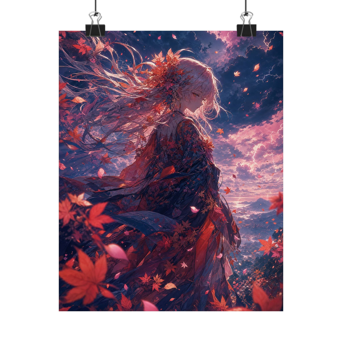 Spirit Of Autumn Leaves - Anime Manga Art Print (Matte Poster) - Moikas