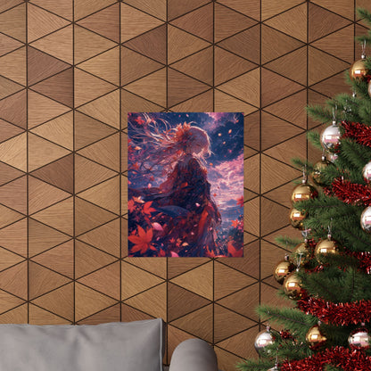Spirit Of Autumn Leaves - Anime Manga Art Print (Matte Poster) - Moikas